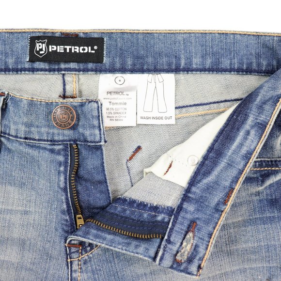 PJ Petrol Women's Tommie Bermuda Denim Jean Shorts Embellished Ripped Stretch 6 - Picture 6 of 7